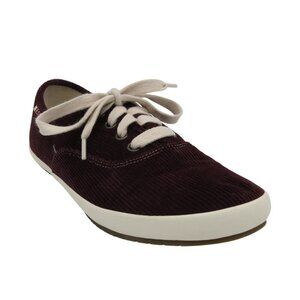 TAOS Women's Dark Burgundy Corduroy Guest Star Sneakers Size 9 Low Top